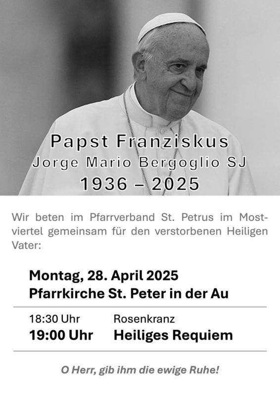 Requiem für Papst Franziskus in St. Peter